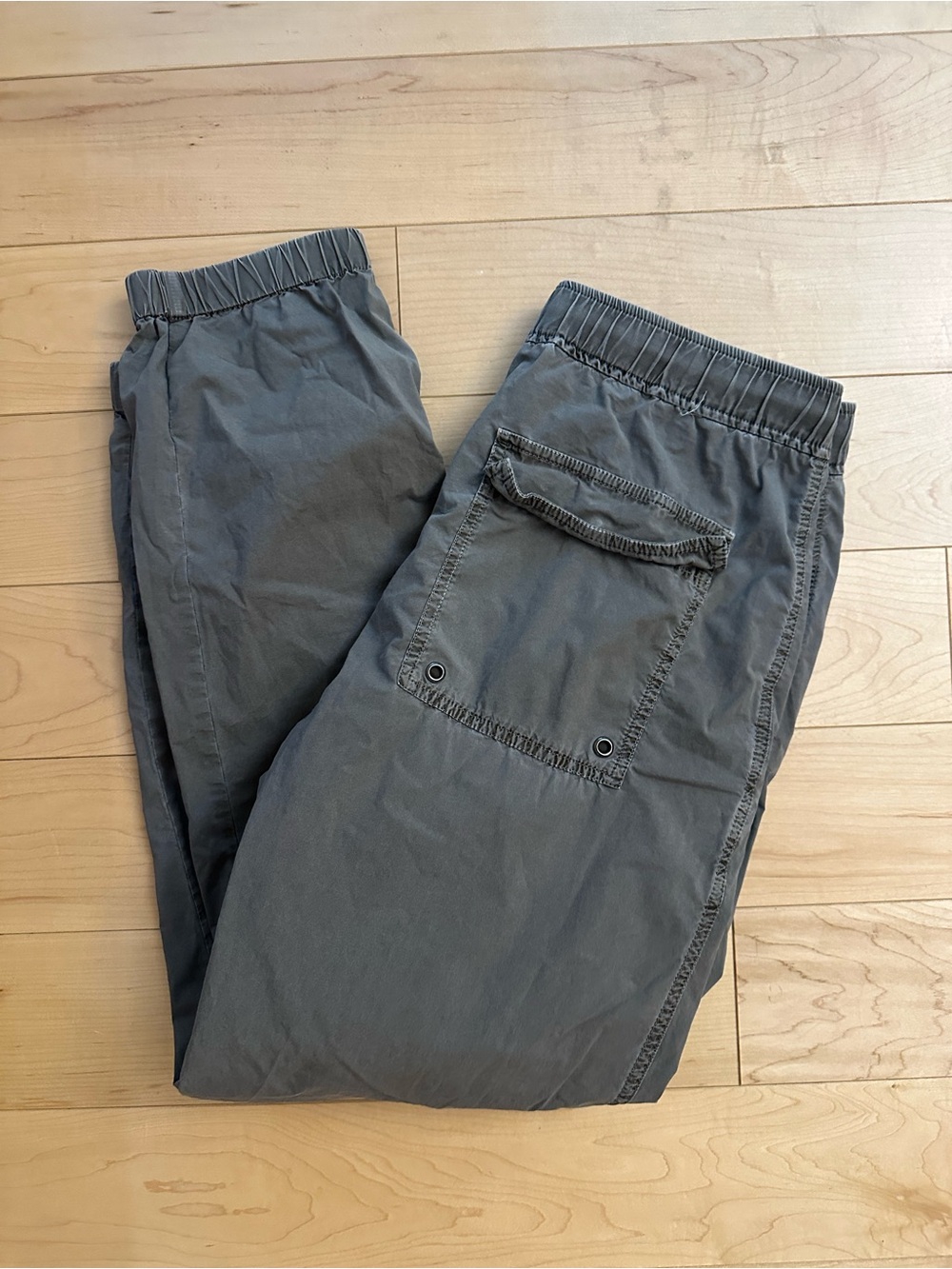 James Perse Utility Green Cargo Parachute Track Baggy Streetwear Pant